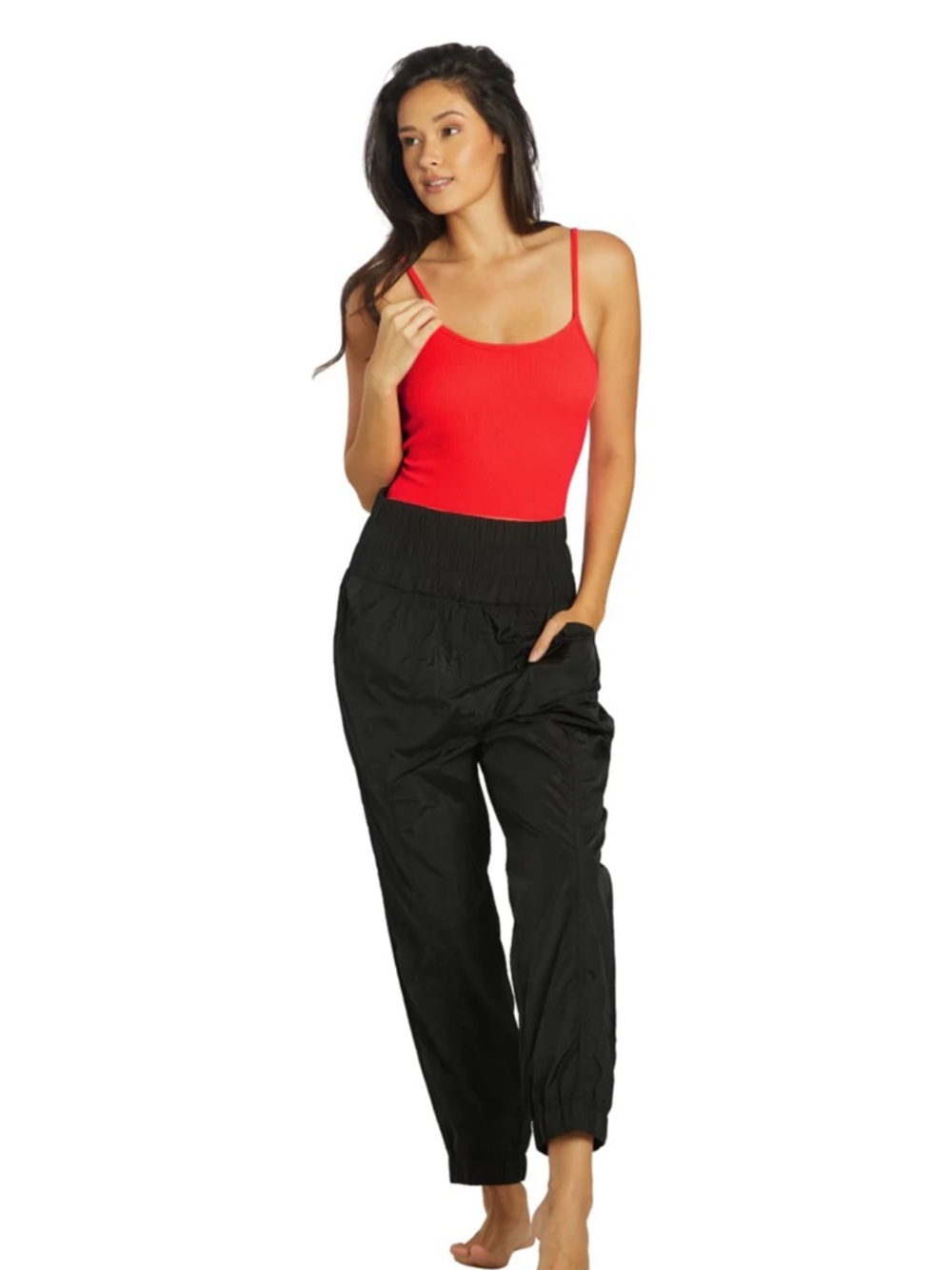 Free People Red Free Throw  Bodysuit